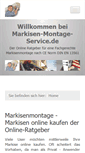 Mobile Screenshot of markisen-montage-service.de